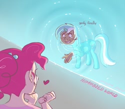 Size: 1000x875 | Tagged: safe, artist:glasmond, lyra heartstrings, pinkie pie, horned humanization, humanized, humie