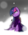 Size: 1013x1280 | Tagged: safe, artist:ppdraw, derpibooru import, twilight sparkle, pony, unicorn, female, horn, mare, purple coat, purple mane, snow, solo