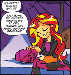 Size: 541x574 | Tagged: safe, idw, sunset shimmer, equestria girls, spoiler:comic, spoiler:comicholiday2014