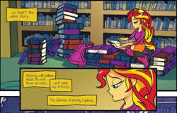 Size: 1121x713 | Tagged: safe, idw, sunset shimmer, equestria girls, spoiler:comic, spoiler:comicholiday2014, book, idw advertisement, journey book