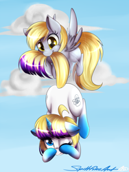 Size: 1600x2133 | Tagged: safe, artist:spittfireart, derpy hooves, oc, pegasus, pony, female, mare, underp