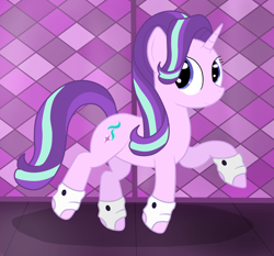 Size: 1500x1400 | Tagged: safe, artist:sutekh94, starlight glimmer, pony, unicorn, looking back, solo, spats