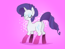 Size: 671x506 | Tagged: safe, artist:bikkisu, rarity, pony, unicorn, alternate hairstyle, clothes, socks