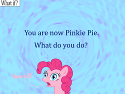 Size: 800x600 | Tagged: safe, pinkie pie, earth pony, pony, solo, text