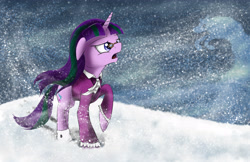 Size: 5100x3300 | Tagged: safe, artist:spiritofthwwolf, snowfall frost, starlight glimmer, pony, unicorn, windigo, a hearth's warming tail, absurd resolution, blizzard, snow, snowfall, solo