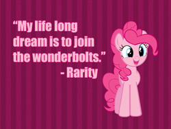 Size: 800x600 | Tagged: safe, pinkie pie, earth pony, pony, cowboy bebop at his computer, parody, pink text, text, troll quote