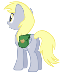 Size: 3000x3600 | Tagged: safe, derpy hooves, pegasus, pony, female, mare, muffin, saddle bag, simple background, transparent background, vector