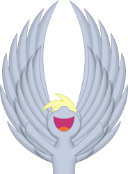 Size: 7438x10125 | Tagged: safe, artist:infinitoa, derpy hooves, absurd resolution, vector, wings
