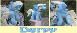 Size: 900x386 | Tagged: safe, artist:krumm33, derpy hooves, pegasus, pony, female, irl, mare, photo, plushie, solo