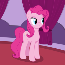 Size: 1000x1000 | Tagged: safe, artist:a-leksey, pinkie pie, earth pony, pony, alternate hairstyle, classy, refined taste