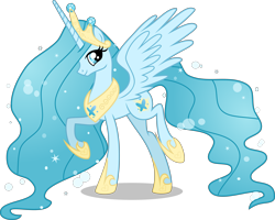 Size: 9500x7586 | Tagged: safe, artist:limedazzle, queen chrysalis, alicorn, changeling, changeling queen, pony, absurd resolution, alicornified, alternate universe, crown, female, jewelry, mare, princess chrysalis, raised hoof, regalia, simple background, smiling, solo, species swap, spread wings, transparent background, wings