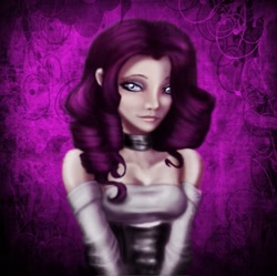 Size: 647x645 | Tagged: safe, artist:volcanico, rarity, human, clothes, female, humanized, purple hair, solo