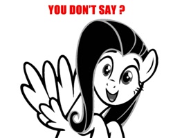 Size: 1055x844 | Tagged: safe, fluttershy, pegasus, pony, female, image macro, mare, meme, you don't say