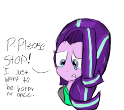 Size: 1119x989 | Tagged: safe, artist:mildockart, starlight glimmer, equestria girls, crying, dialogue, equestria girls-ified, sad, simple background, solo, white background
