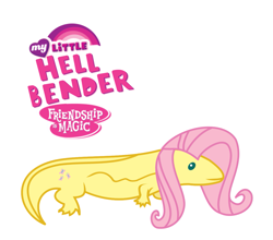 Size: 2035x1792 | Tagged: safe, artist:urpleb3atin, fluttershy, alternate design, hellbender, species swap