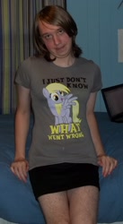 Size: 1214x2216 | Tagged: safe, artist:reminiscencesaga, derpy hooves, human, clothes, i just don't know what went wrong, irl, irl human, photo, t-shirt