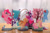 Size: 1200x800 | Tagged: safe, artist:1trick, derpibooru import, angel bunny, applejack, fluttershy, pinkie pie, rainbow dash, rarity, twilight sparkle, twilight sparkle (alicorn), alicorn, earth pony, pegasus, pony, rabbit, unicorn, acrylic painting, acrylic plastic, acrylic standee, confetti, cowboy hat, female, flying, hat, lasso, male, mane six, mare, party cannon, photo, rope, sleeping, standee, traditional art, tree