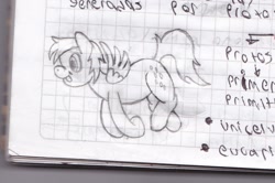 Size: 1122x743 | Tagged: safe, artist:1ltdaniels, derpy hooves, pegasus, pony, female, irl, mare, notebook, sketch, tongue out