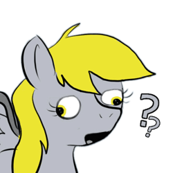 Size: 500x500 | Tagged: safe, derpy hooves, pegasus, pony, female, mare, question mark