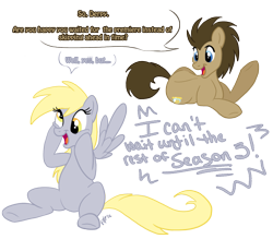 Size: 1161x1018 | Tagged: safe, artist:cluttercluster, derpy hooves, doctor whooves, pegasus, pony, female, mare