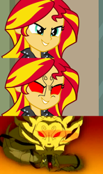 Size: 768x1296 | Tagged: safe, artist:avispaneitor, edit, sunset shimmer, equestria girls, crossover, jackie chan adventures, possessed, shendu