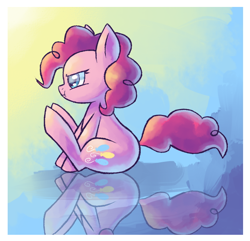 Size: 686x660 | Tagged: safe, artist:astrofiziks, pinkie pie, earth pony, pony, female, mare, pink coat, pink mane, pouting, solo