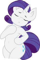 Size: 5494x8269 | Tagged: dead source, safe, artist:joey darkmeat, artist:tim015, rarity, pony, unicorn, absurd resolution, belly button, bipedal, colored, eyes closed, female, mare, simple background, solo, transparent background, wide hips