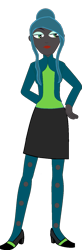 Size: 511x1562 | Tagged: safe, artist:sunsetshimmer333, queen chrysalis, changeling, changeling queen, equestria girls, clothes, equestria girls-ified, eyeshadow, high heels, lipstick, makeup, pantyhose, simple background, skirt, solo, transparent background