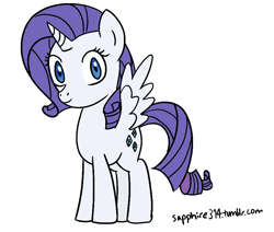 Size: 832x704 | Tagged: safe, artist:haxorus31, rarity, alicorn, pony, 30 minute art challenge, alicornified, race swap, raricorn, solo