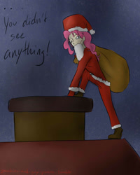 Size: 800x1000 | Tagged: safe, artist:mister-pierrot, pinkie pie, 30 minute art challenge, christmas, clothes, humanized, santa costume