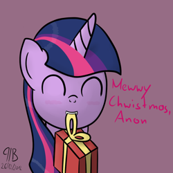 Size: 1078x1076 | Tagged: safe, artist:poniesinboxes, derpibooru import, twilight sparkle, christmas, present