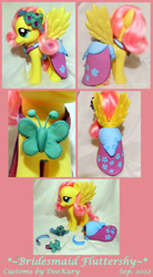 Size: 1772x3201 | Tagged: safe, artist:deekary, fluttershy, bridesmaid, clothes, custom, dress, fashion style, irl, photo, removeable, solo, toy