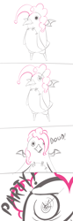 Size: 500x1500 | Tagged: safe, artist:cheshiresdesires, pinkie pie, earth pony, pony, crossover, disgaea, prinny