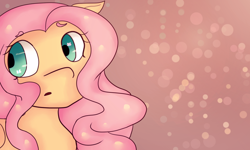 Size: 1000x600 | Tagged: safe, artist:anorelle, fluttershy, pegasus, pony, female, mare, pink mane, tumblr, yellow coat