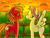 Size: 800x600 | Tagged: safe, artist:anaxboo, big macintosh, butterscotch, fluttershy, macareina, pegasus, pony, butterreina, female, fluttermac, male, rule 63, shipping, straight, sunset, wingboner