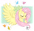 Size: 1050x950 | Tagged: safe, artist:joakaha, fluttershy, butterfly, pegasus, pony, female, mare, pink mane, yellow coat