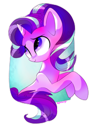 Size: 772x1036 | Tagged: safe, artist:mysticnuryn, starlight glimmer, pony, unicorn, female, horn, mare, simple background, solo, transparent background, two toned mane