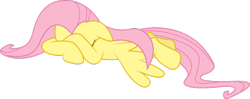 Size: 900x358 | Tagged: safe, artist:brovic43, fluttershy, pegasus, pony, crying, sad, simple background, transparent background, vector