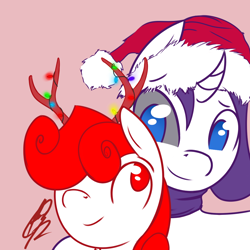 Size: 1100x1100 | Tagged: safe, artist:ppdraw, rarity, sweetie belle, pony, unicorn, duo, duo female, female, filly, mare, siblings, sisters, white coat