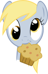 Size: 5000x7739 | Tagged: safe, artist:foxy-noxy, derpy hooves, pegasus, pony, absurd resolution, female, mare, muffin, simple background, solo, transparent background, vector