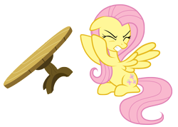 Size: 7031x5000 | Tagged: safe, artist:junkiesnewb, fluttershy, pegasus, pony, absurd resolution, table, table flip