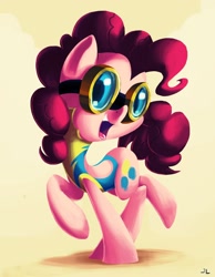 Size: 1008x1296 | Tagged: safe, artist:docwario, pinkie pie, earth pony, pony, female, goggles, mare, pink coat, pink mane, wonderbolt trainee uniform