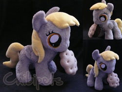 Size: 650x488 | Tagged: safe, artist:chibi-pets, derpy hooves, filly, irl, muffin, photo, plushie, solo