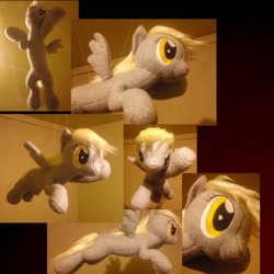 Size: 1500x1500 | Tagged: safe, artist:tres-apples, derpy hooves, pegasus, pony, female, flying, irl, mare, photo, plushie, solo