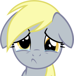 Size: 6952x7085 | Tagged: safe, artist:emedina13, derpy hooves, pegasus, pony, absurd resolution, crying, female, mare, sad, simple background, solo, transparent background, vector