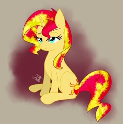 Size: 1280x1284 | Tagged: artist needed, safe, sunset shimmer, pony, unicorn, 30 minute art challenge, solo, unamused