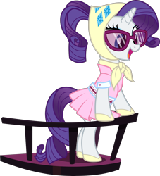Size: 8000x8793 | Tagged: safe, artist:hourglass-vectors, rarity, pony, unicorn, sleepless in ponyville, .svg available, absurd resolution, camping outfit, clothes, dress, simple background, solo, transparent background, vector
