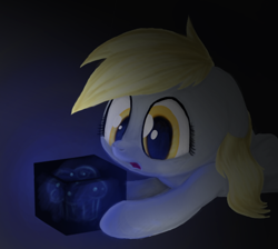 Size: 568x510 | Tagged: safe, artist:pechenyuha, derpy hooves, pegasus, pony, cube, female, mare, muffin