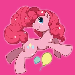 Size: 570x570 | Tagged: safe, artist:yoona, pinkie pie, earth pony, pony, balloon, pixiv, solo