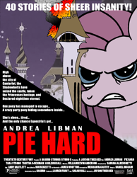 Size: 1696x2184 | Tagged: safe, artist:midnight-cobra, pinkie pie, earth pony, pony, die hard, movie, parody, pinkamena diane pie, poster